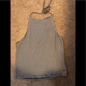 Tie around neck crop top